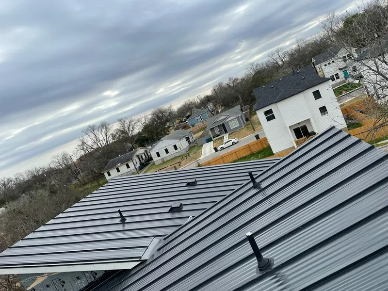 Standing seam metal roof panels with vents for Skylight Repair in North Fayette